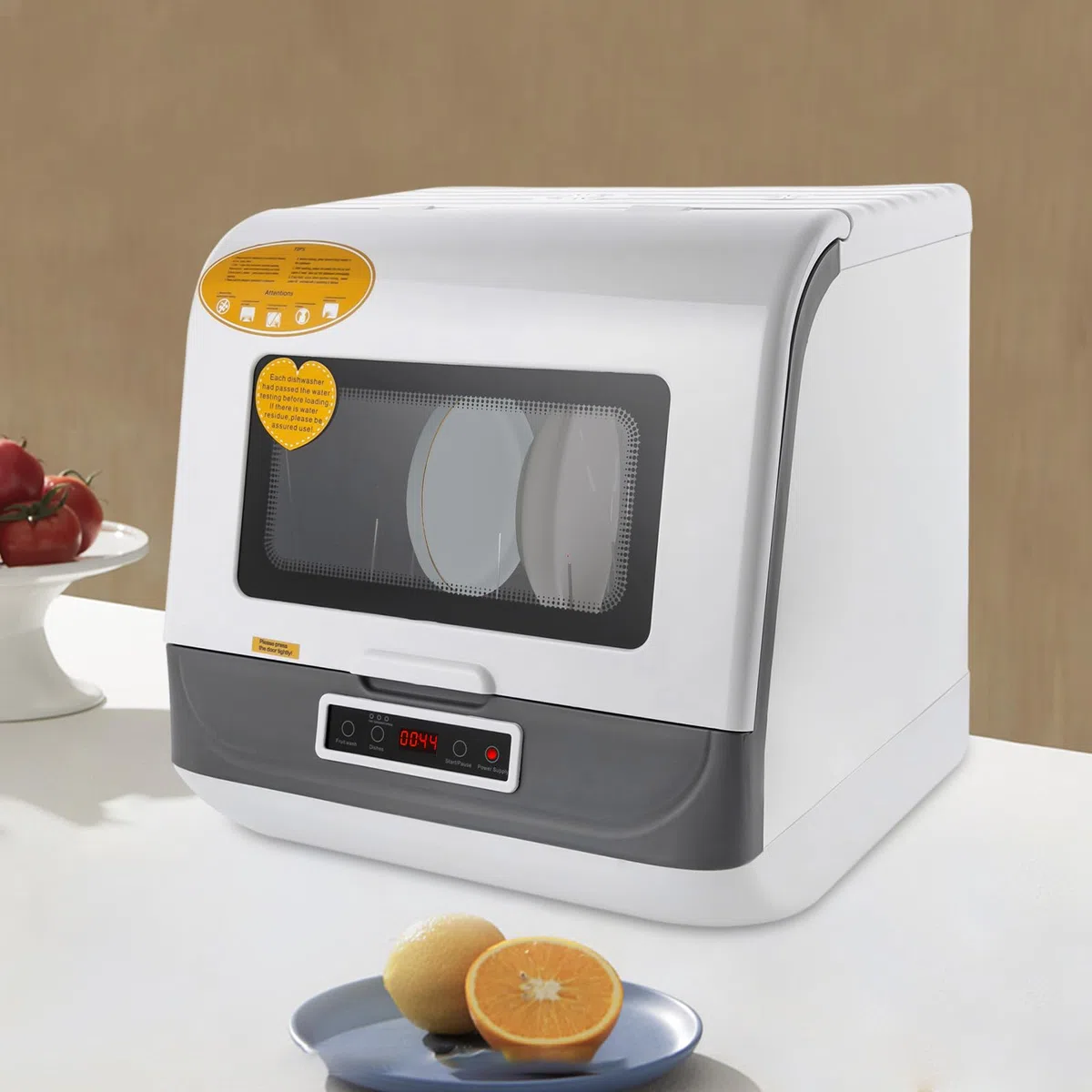 Lavavajillas de mesa Blanco Independiente 800W Mini Lavavajillas Compacto 3