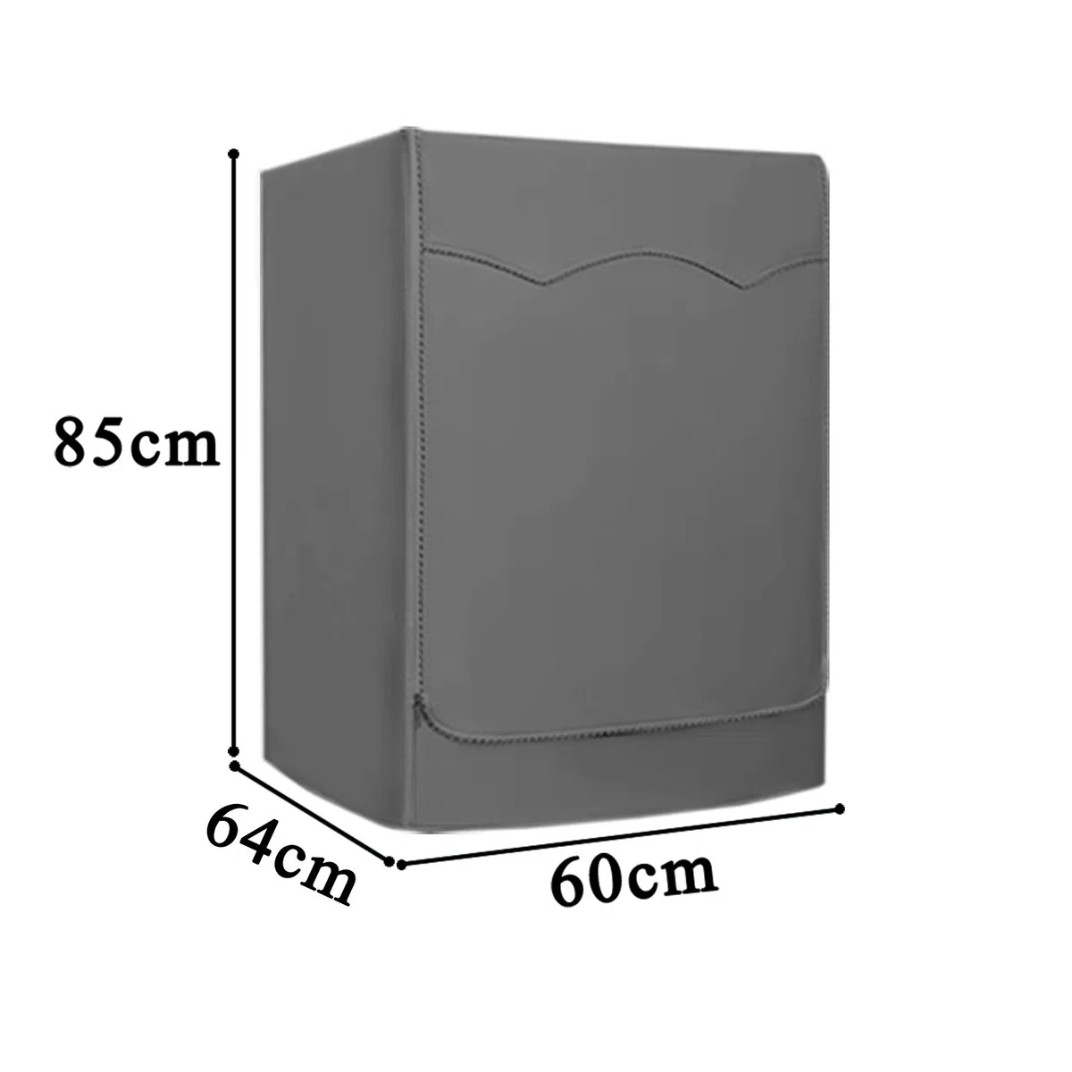 Funda Lavadora Carga Frontal, Impermeable a Prueba Funda para Lavadora Secadora Exterior, Cubierta Lavadora Protector 60 * 64 * 85cm Gris