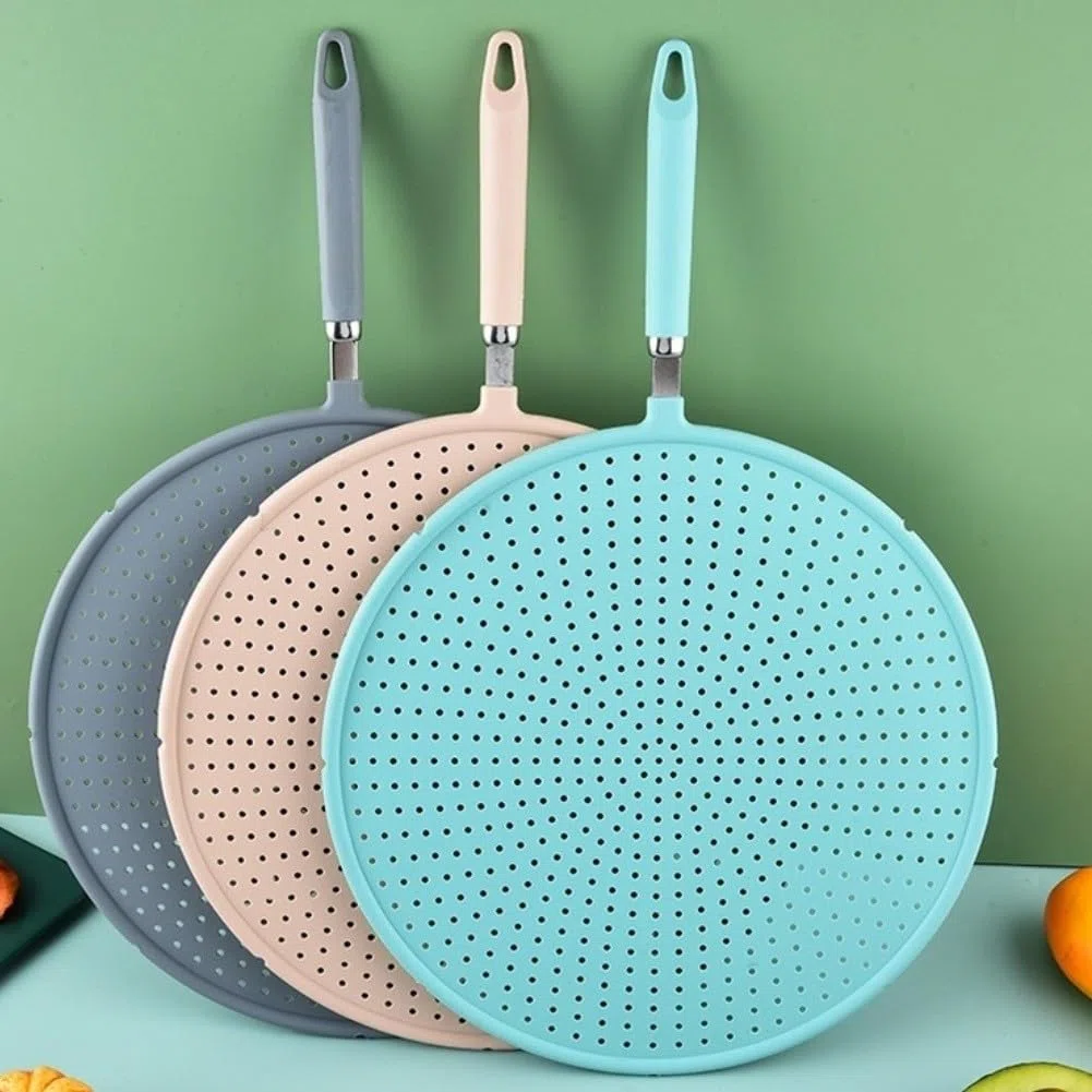 Protector Silicona Cocina Estufa Rejilla Drenaje Multifunción(Pink)