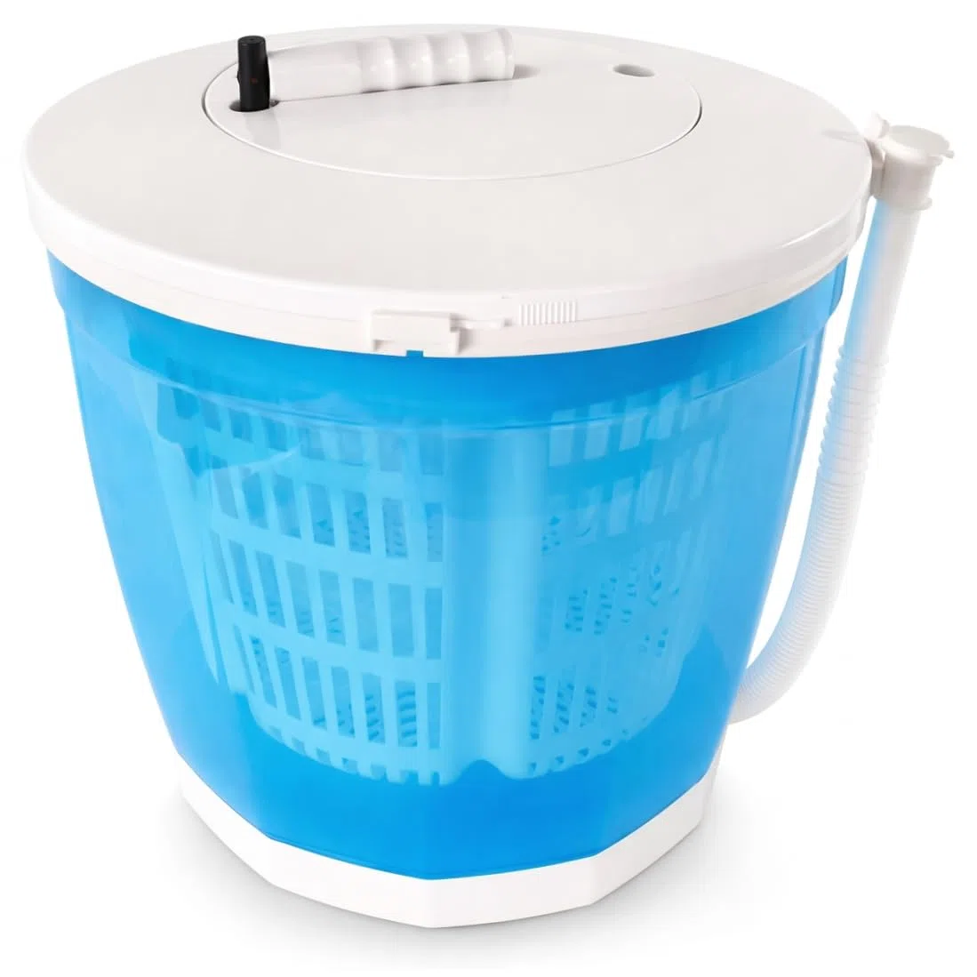 Lavadora no eléctrica, mini lavadora portátil, cesta de lavandería 2 en 1 para lavado y centrifugado para dormitorio de viajes al aire libre azul