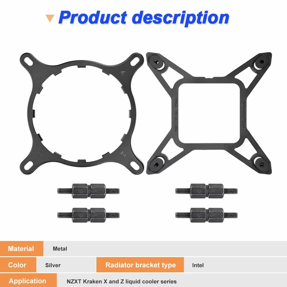 Actualización del kit de soporte LGA 1700 para refrigeradores NZXT Kraken Z73 Z X AIO, refrigerador serie Floe and Water 3,0 AIO, CL-O032-PL00BL-A