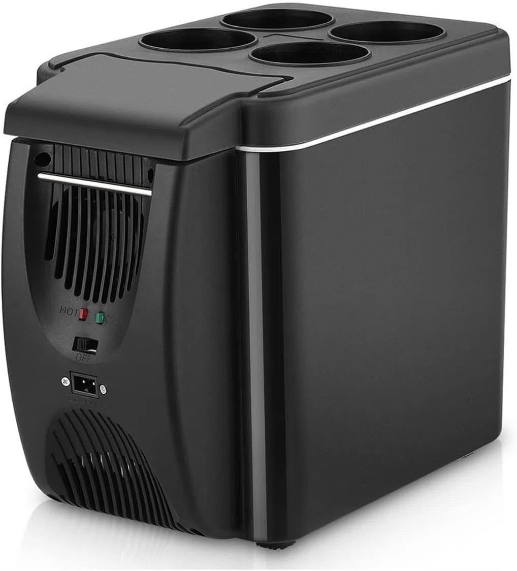 Mini refrigerador pequeño refrigerador para coche, refrigerador congelador, calentador de 6 L, mini congelador de coche, calentador eléctrico para nevera