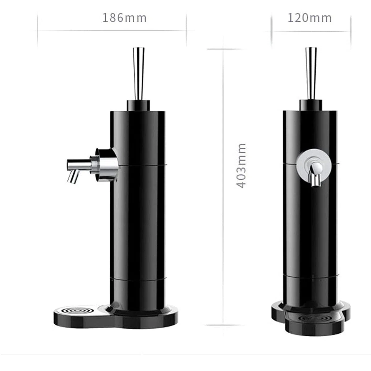 Nitro Dispensador de cerveza convierte cualquier lata a estilo de borrador, perfecto para bares de cerveza y reuniones familiares para los amantes de la cerveza, diseño elegante negro