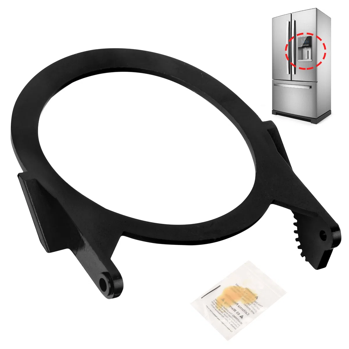241688401 - Soporte de puerta de canal de hielo para refrigerador compatible con Fr-igidaire y El-ectrolux Ice Maker BFHS2611LM0, BFHS2611LM2, GLRS234ZAW1, GS23HSZBW2, FRS6LF7JW0, CRSE234FW0