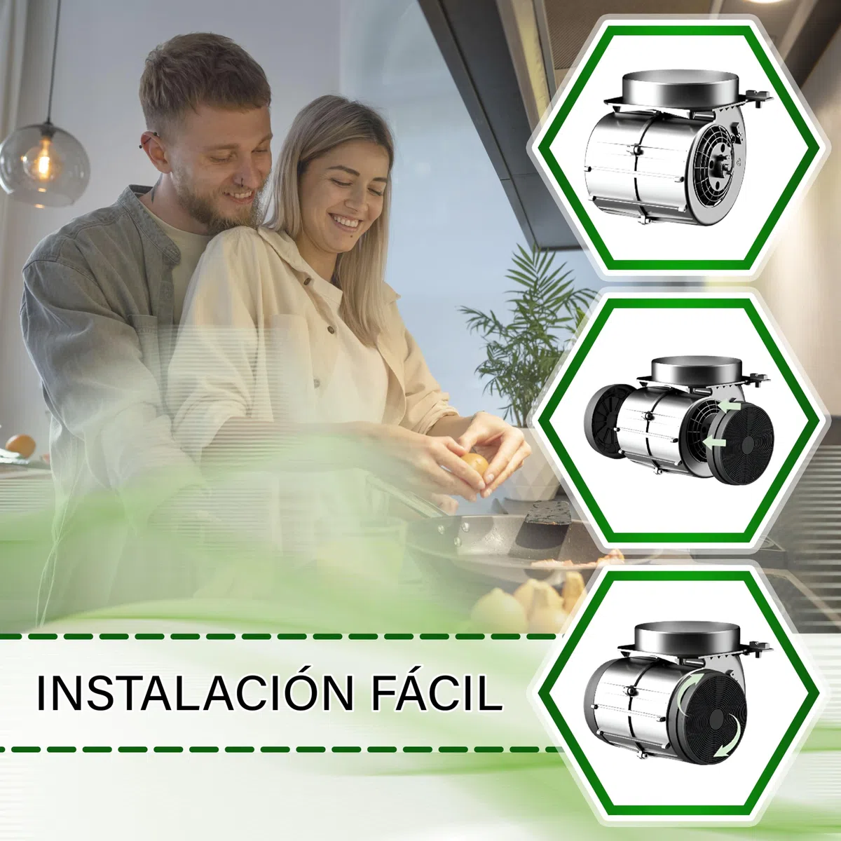 4 Piezas Carbón Filtro Campana Extractora D058 Ø125 mm con Código Original 1120506172 33005513 9029798809 90421336 para Zanussi para Aeg para Electrolux - Garantía de 5 Años - ONIX TECH