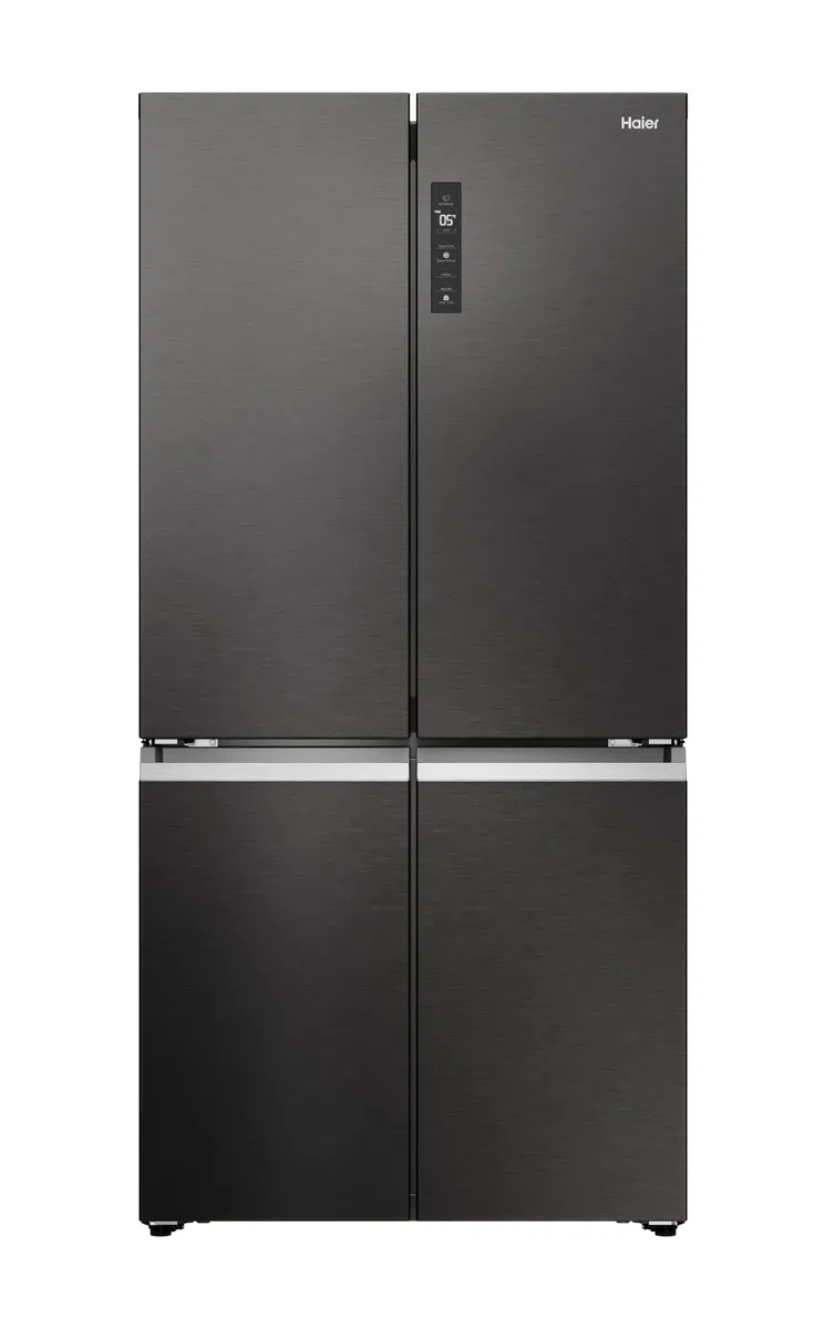 Haier Cube 90 Series 7 HCR79F19CNMD - Frigorífico 4 Puertas, Congelador 2 Zonas, Motor Inverter, Air Surround, Cajón Humidity Zone, Total No Frost, An 90,5cm, Capacidad 642L, Daylight, 37dB, Dark Inox
