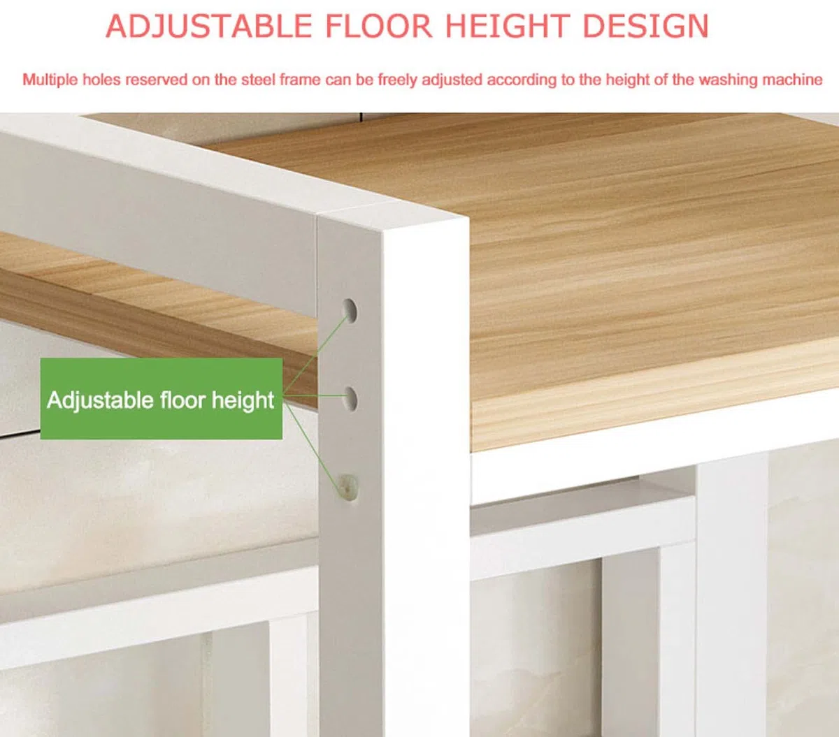 Armario para Lavadora, Unidad de Almacenamiento y Kit de Apilamiento para Lavadora y Secadora, Estante para Baño, Cocina, Balcón, Lavandería