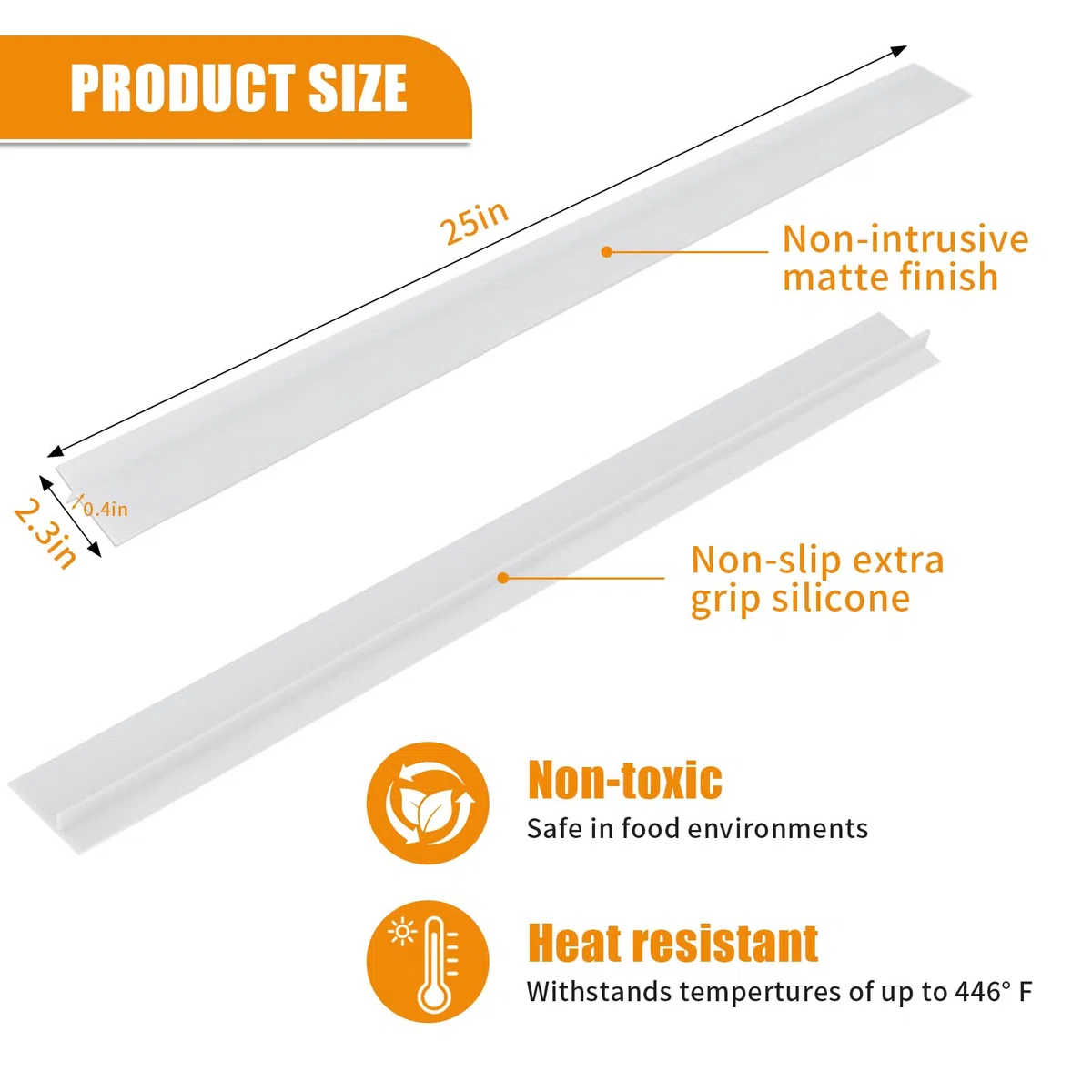 Juego de 2 rieles de conexión para encimera de cocina, perfil en T, transparente, 63 cm
