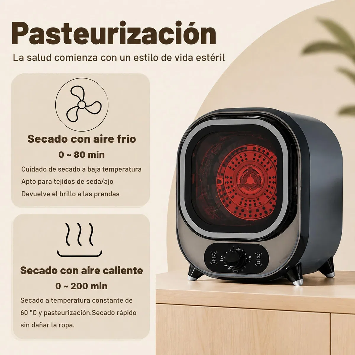 Secadora de condensación compacta de 5 kg ElegantBlue