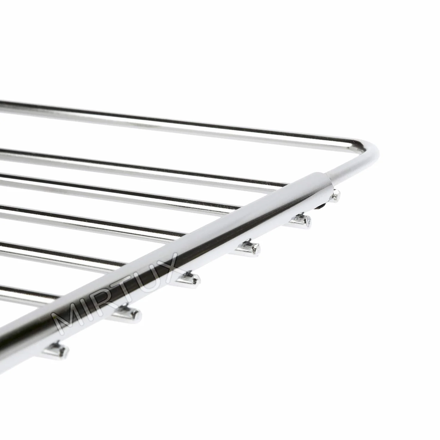 MIRTUX Rejilla Parrilla Universal para Horno. Ancho: 32 cms y Largo Extensible - Ajustable Desde 35 cm (Medida mínima) hasta 56 cm (Medida máxima).