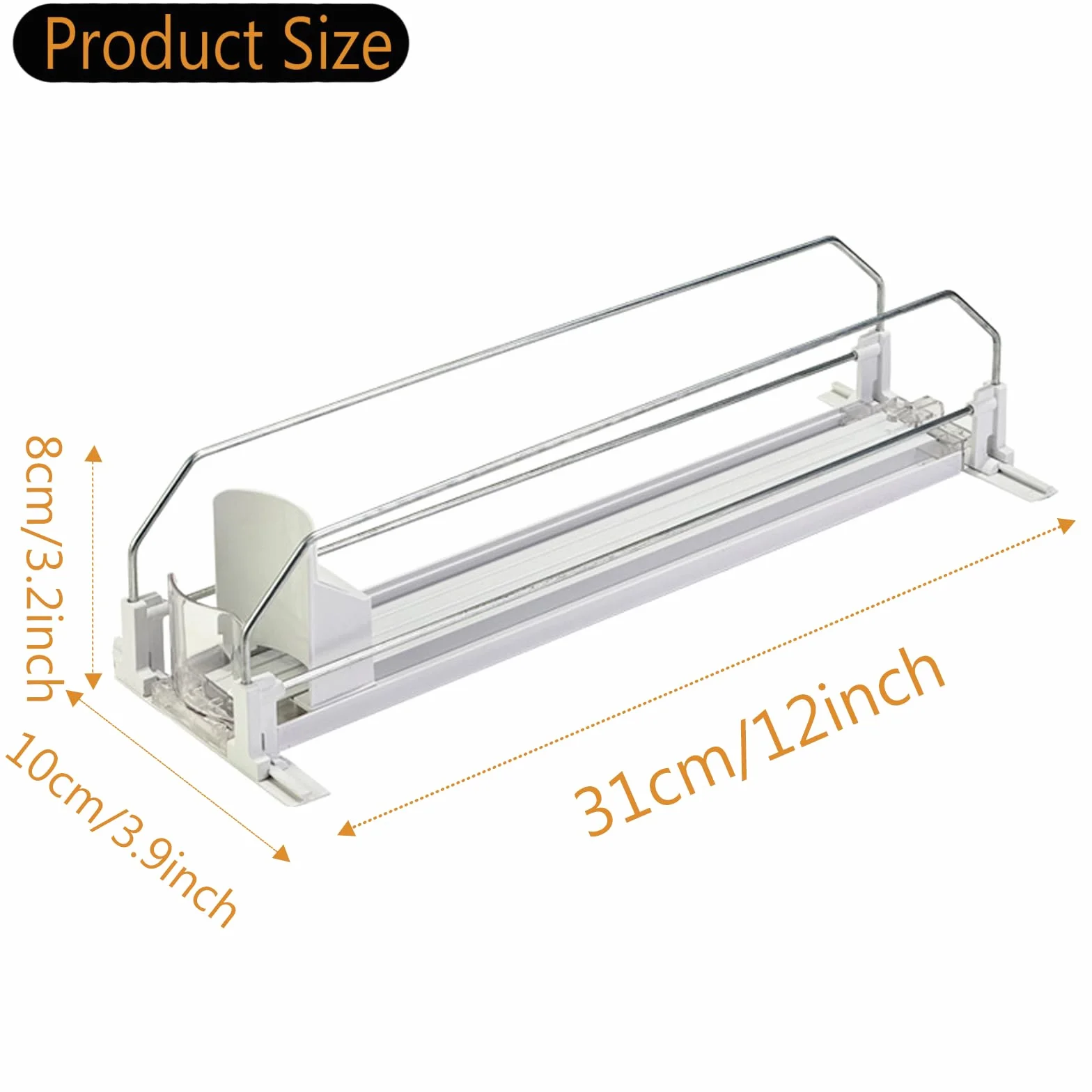 Automatischer Getränke Organizer Kühlschrank, Automatisch Kühlschrank Dosen Organizer, Getränkedosenspender für Kühlschrank, für Kühlschrank, Abstellraum, Schränke usw, Weiß
