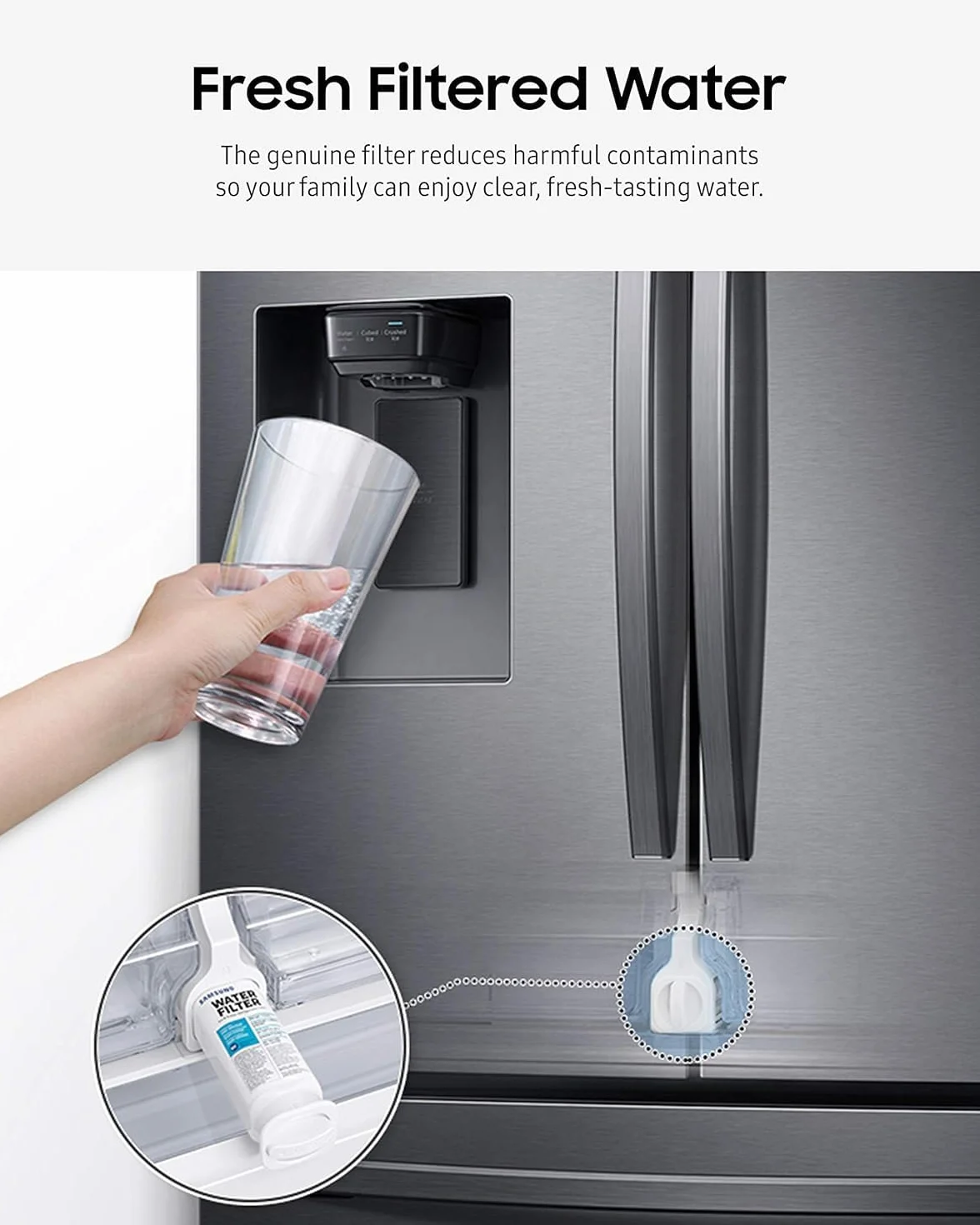 Filtro de Agua para Refrigerador, DA97 17376B Filtración Premium a Prueba de Fugas Filtro de Agua para Refrigerador Cartucho de Filtro de Agua para Refrigerador para el Hogar