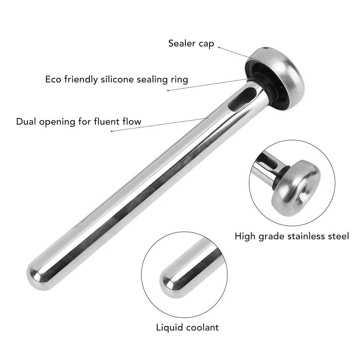 Beer Chiller Sticks Set, Barra De Enfriamiento De Bebidas De Acero Inoxidable, Gran Regalo para Entusiastas De La Cerveza, Mantiene La Cerveza Refrescante, Enfriador De Acero Inoxidable