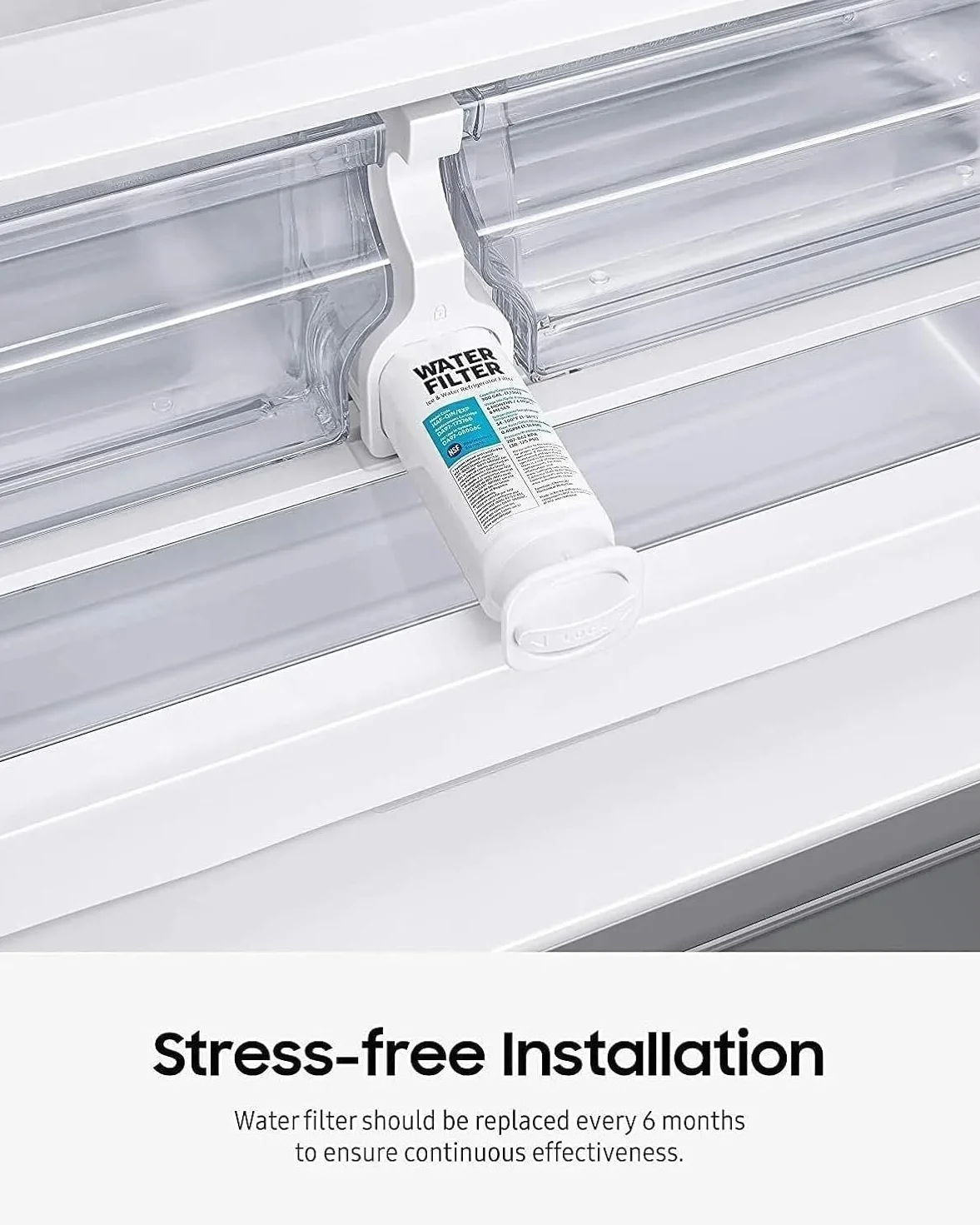 Filtro de Agua para Refrigerador, DA97 17376B Filtración Premium a Prueba de Fugas Filtro de Agua para Refrigerador Cartucho de Filtro de Agua para Refrigerador para el Hogar