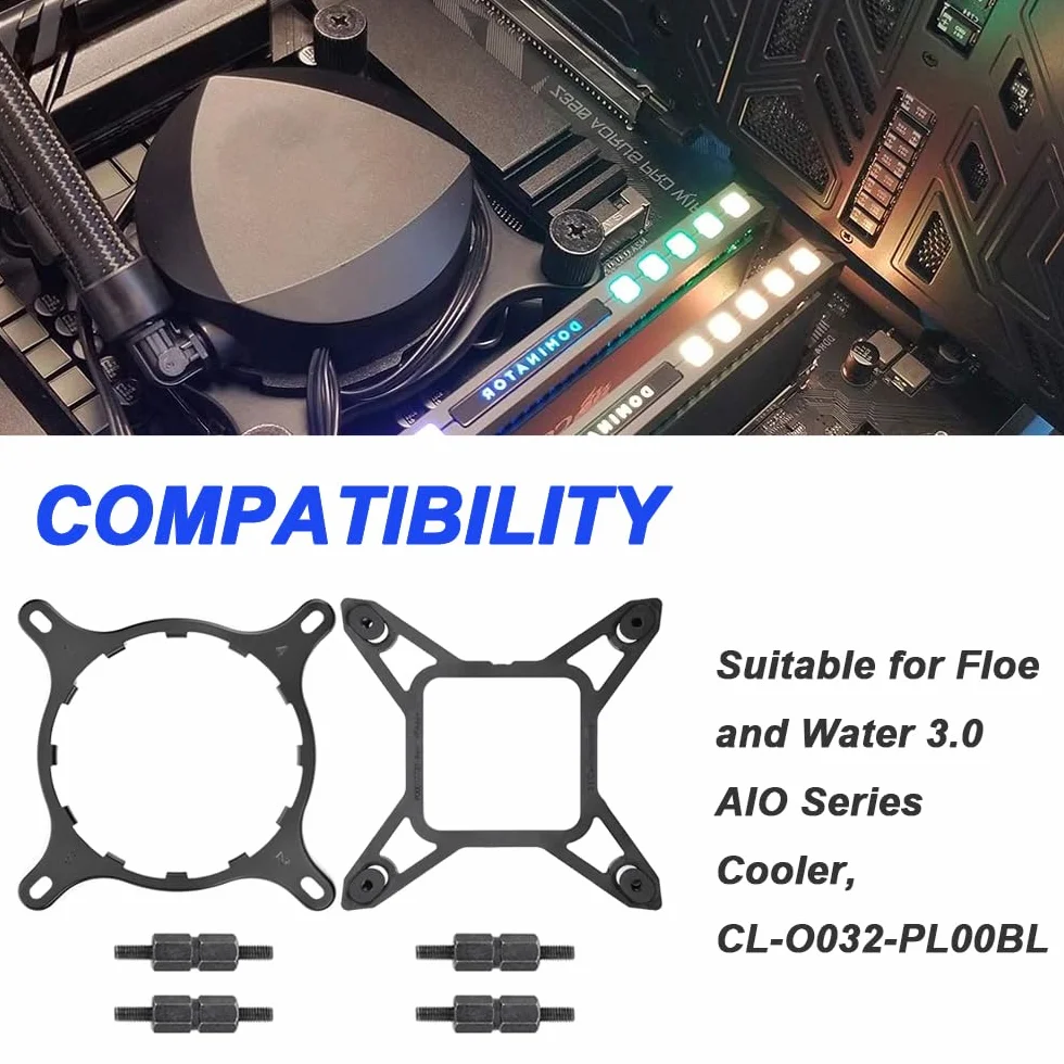 Actualización del kit de soporte LGA 1700 para refrigeradores NZXT Kraken Z73 Z X AIO, refrigerador serie Floe and Water 3,0 AIO, CL-O032-PL00BL-A