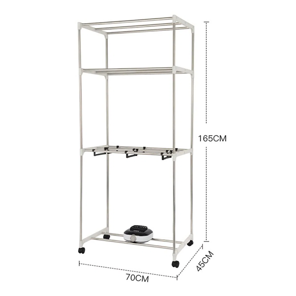 Secadoras portátiles, secadora de ropa eléctrica con estante de 3 niveles, miniestante de secado de 1000 W, secadoras de ropa, bajo nivel de ruido, temporizador automático de 180 minutos, máquina de s