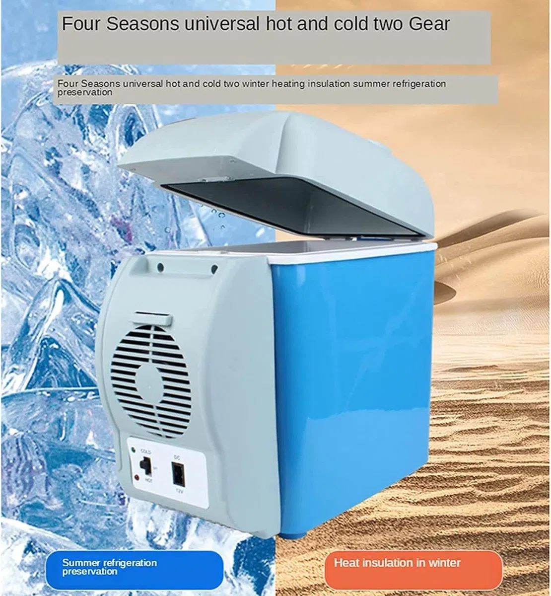 Mini refrigerador Refrigerador pequeño Refrigerador 7.5L Mini refrigerador para automóvil Refrigerador para automóvil Congelador para automóvil Refrigerador de viaje compacto portátil
