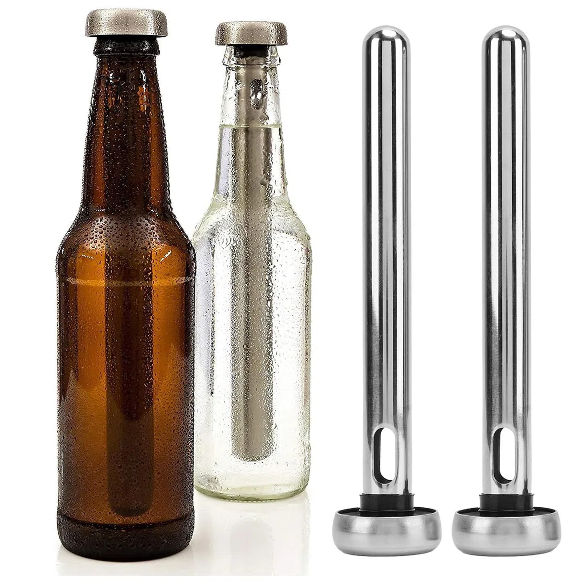 Beer Chiller Sticks Set, Barra De Enfriamiento De Bebidas De Acero Inoxidable, Gran Regalo para Entusiastas De La Cerveza, Mantiene La Cerveza Refrescante, Enfriador De Acero Inoxidable