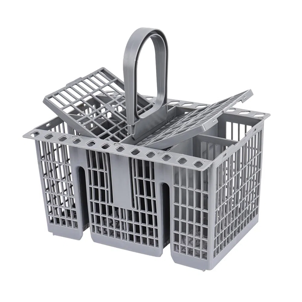 Cesta de repuesto Cubiertos Lavavajillas para Hotpoint 99673-8729, C00257140, C00386607 BF41, BF50B, BF50W,BLT64A (Gris)