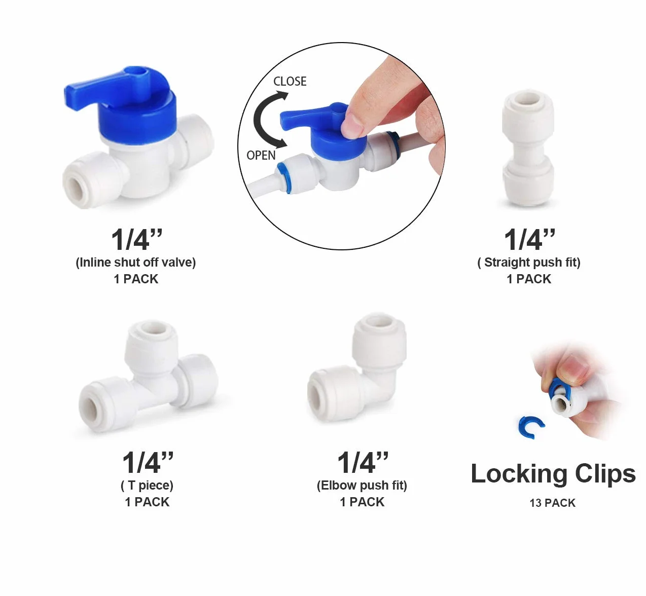 Kit de Tubos de Suministro de Agua, ilauke 15M Manguera de Suministro de Agua con Conector para Refrigerador, Manguera de Agua de 6,35mm (1/4 ") para Nevera de Estilo Europeo y Americano