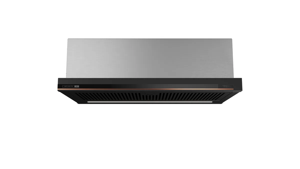 TEKA Campana Extractora Extraíble 60 cm, 5+1 Velocidades, Motor EcoPower, Acabado Negro Mate, Mandos Electrónicos, Compatible con recirculación, CNL 6415 PLUS G1