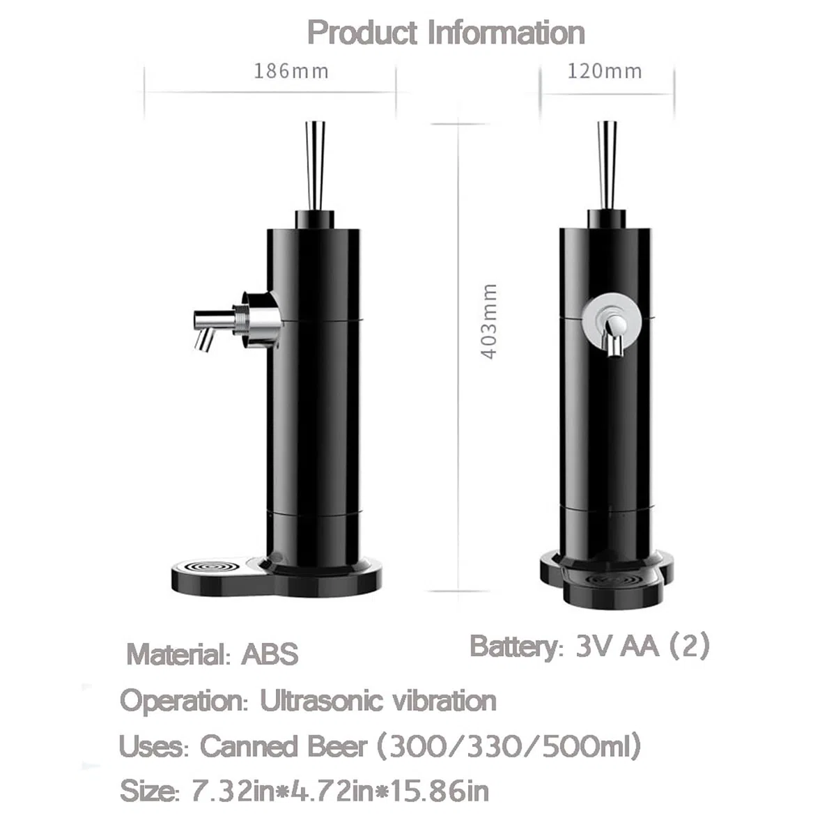 Dispensador portátil de cerveza de barril con generador de espuma fina para bar en casa, mini kegerator eléctrico
