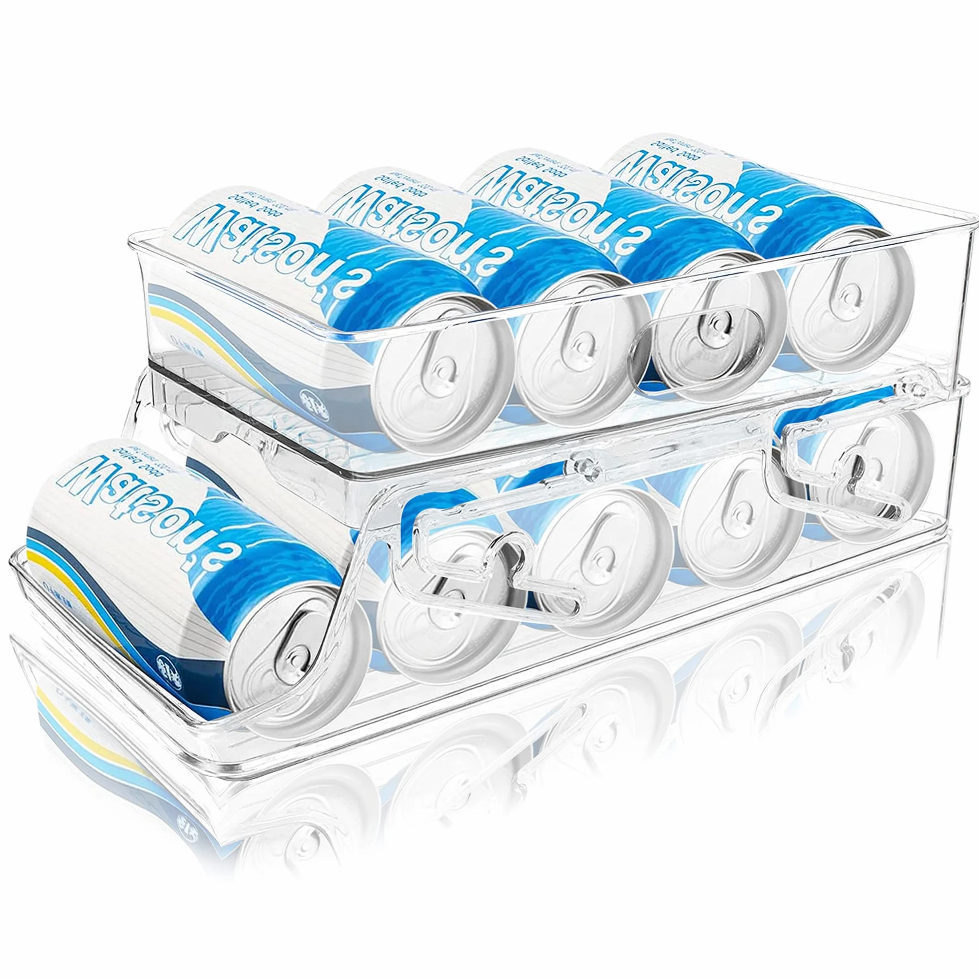 1 dispensador automático de latas para nevera, organizador de almacenamiento transparente para refrigerador, bebidas, cerveza, refrescos, para nevera, cocina, armario, encimera, 1 unidad