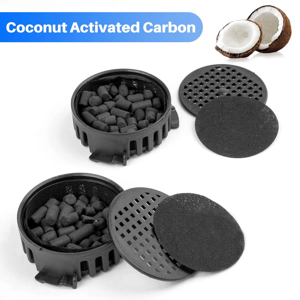 2 filtros de carbón activo para frigorífico Liebherr 9096342 9881116, filtro Fresh Air para Miele 10806820, diámetro de 45 mm, filtro de carbono redondo