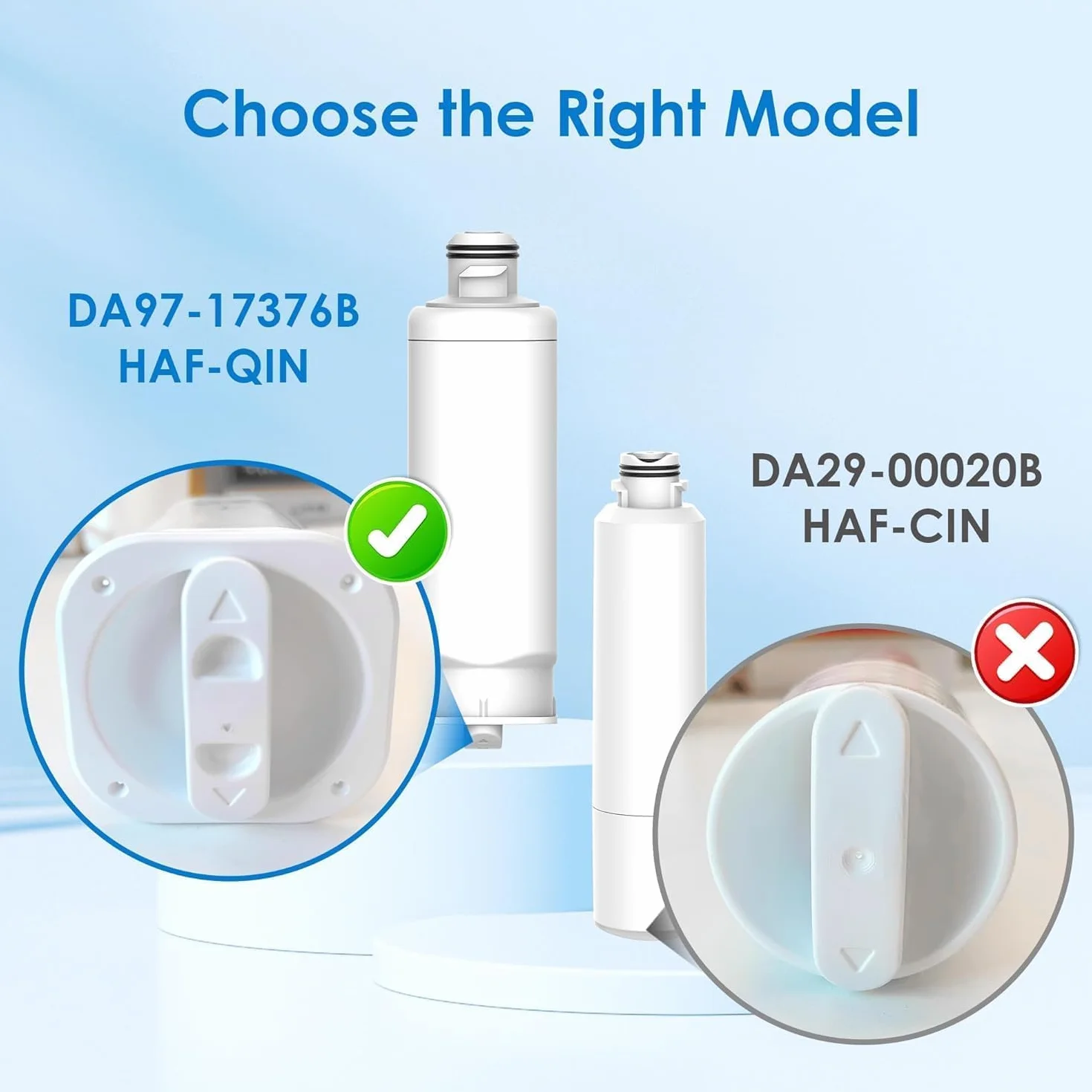 Filtro de Agua para Refrigerador, DA97 17376B Filtración Premium a Prueba de Fugas Filtro de Agua para Refrigerador Cartucho de Filtro de Agua para Refrigerador para el Hogar