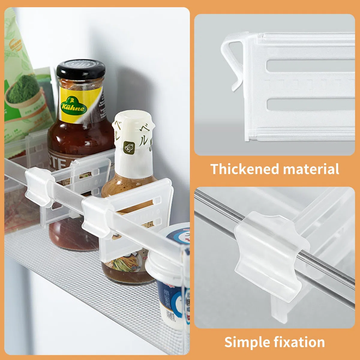 30 Piezas Separadores para frigorífico,Ajustables Organizador Frigorifico Separadores Puerta Lateral, Congelador, Huevos, Frutas, Bebidas y Alimentos - Accesorio de Almacenamiento para Nevera