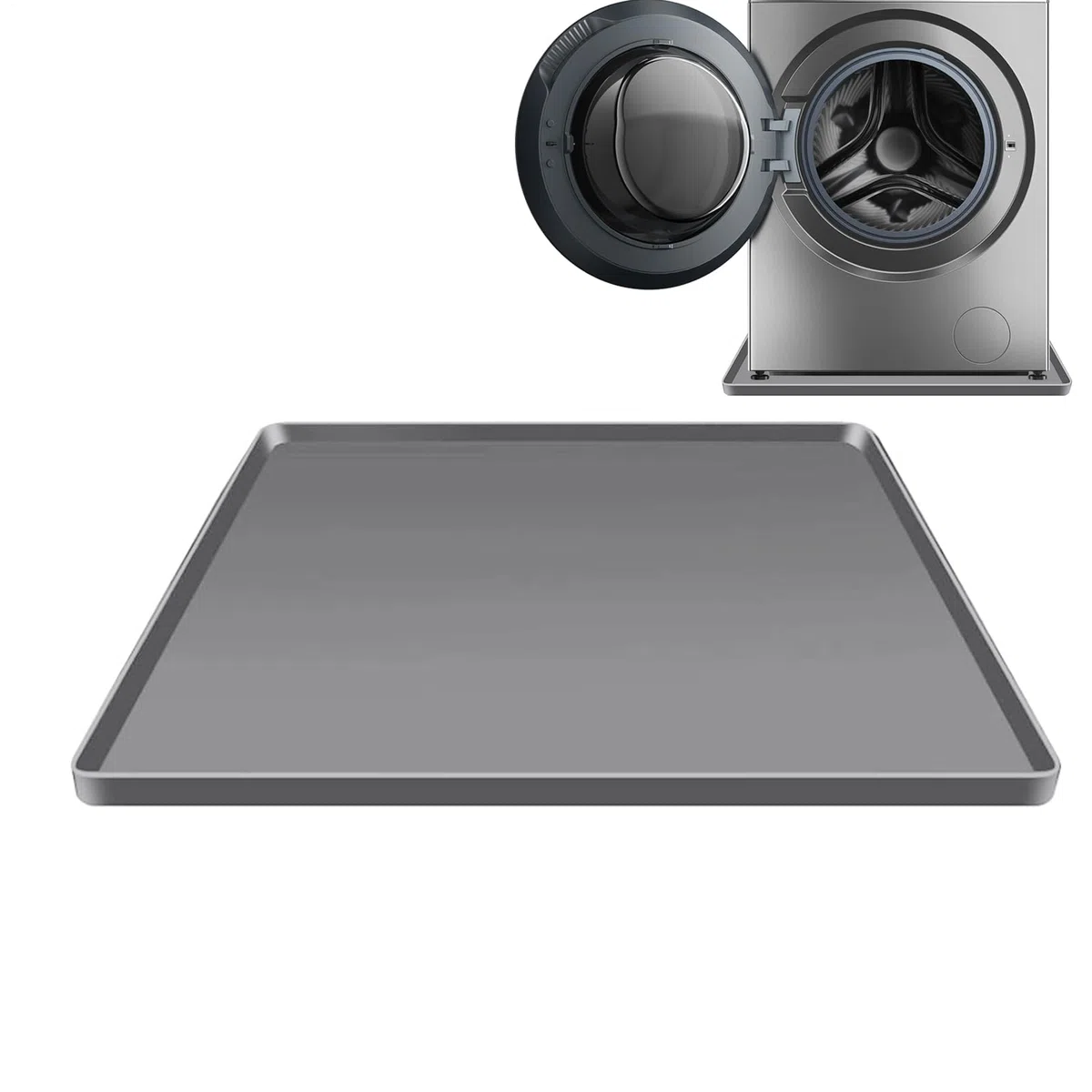 Alfombrilla Antiderrames para Pequeña | Bandeja Silicona 60x60cm | Absorbe Condensación y Protege Suelos | Borde Elevado | Uso en Cocina, Dormitorio y Apartamento