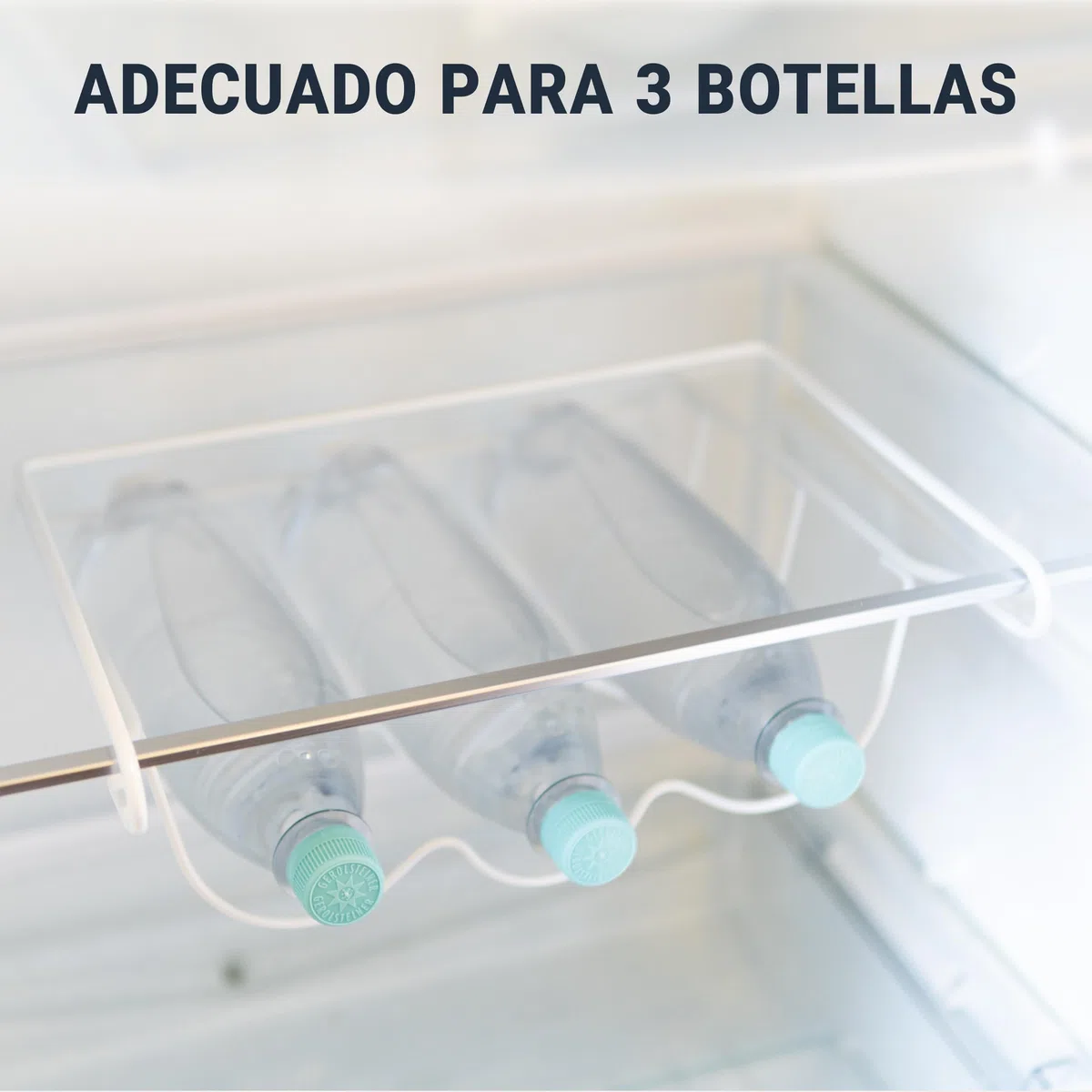 Soporte para botellas para frigorífico, 330 x 315 x 120 mm, universal, color blanco