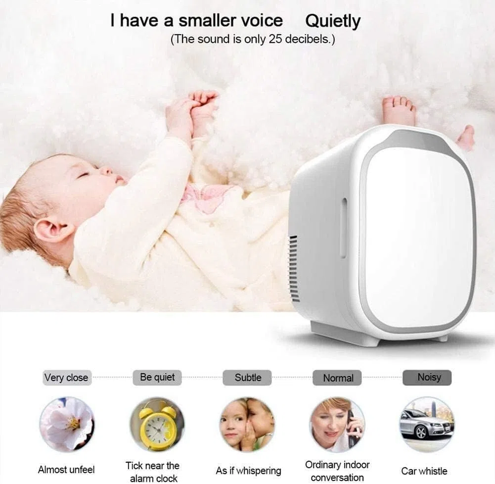 Mini refrigerador for Coche, congelador de Doble Uso de 6 litros, refrigerador pequeño for Dormitorio, Caja fría y cálida for el hogar
