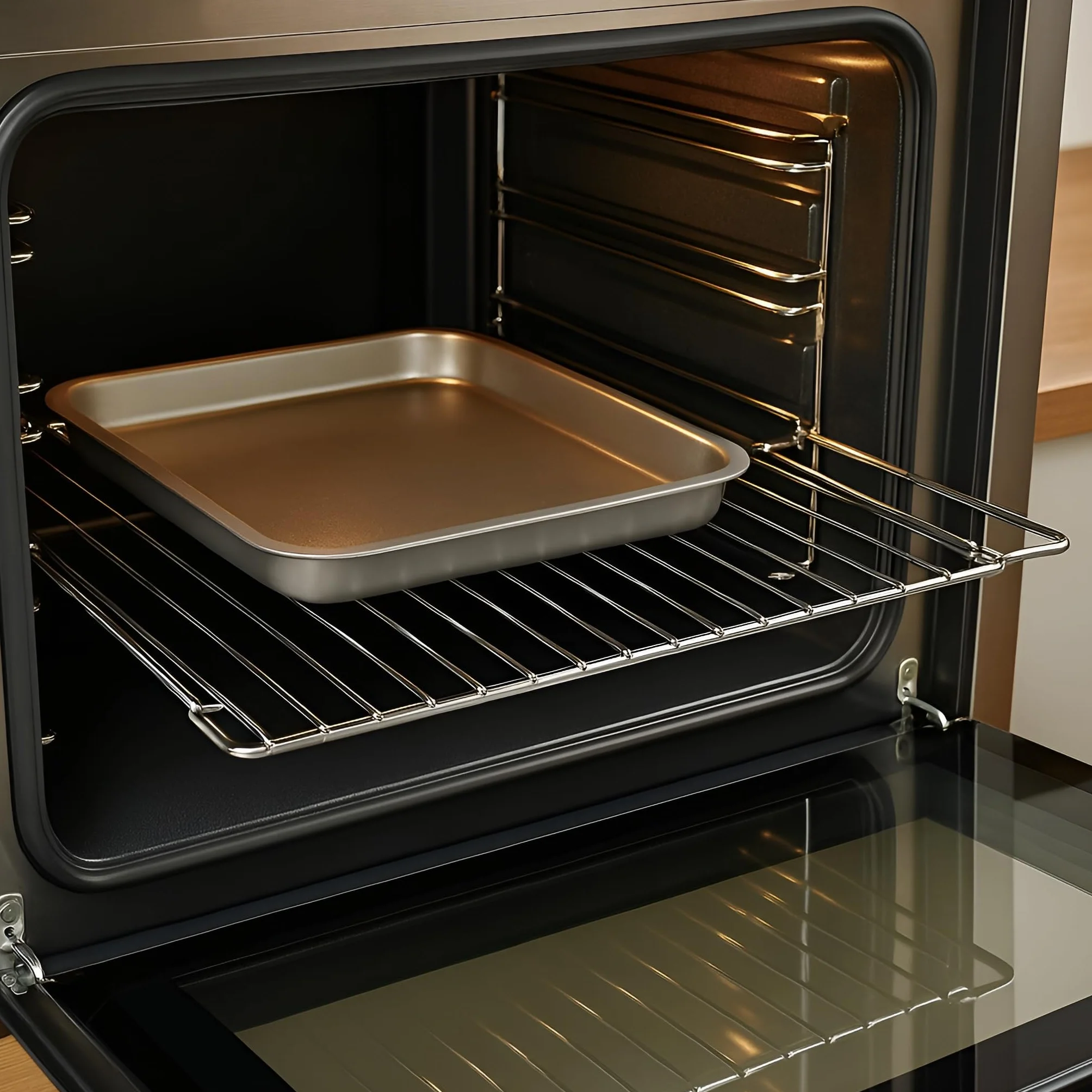 MIRTUX Rejilla Parrilla Universal para Horno. Ancho: 32 cms y Largo Extensible - Ajustable Desde 35 cm (Medida mínima) hasta 56 cm (Medida máxima).