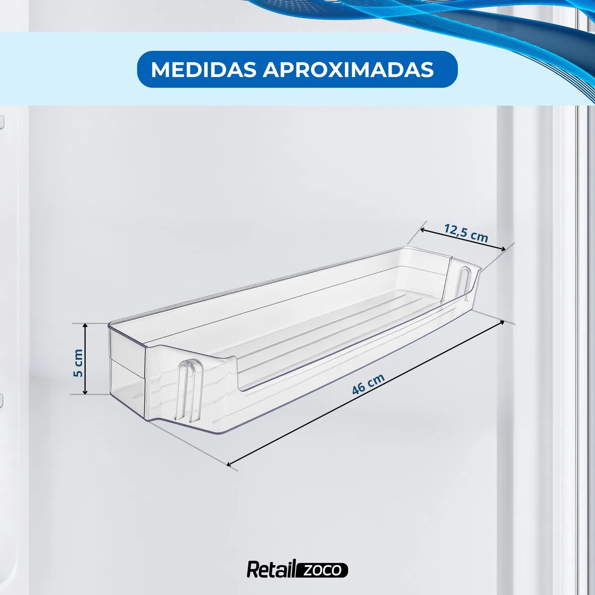 Estante Botellero Frigorífico compatible con Balay, Botellero superior para la nevera, código original 11013414, compatible con 3FCE563ME, 3FCE642ME, 3KF6510WI, entre otros