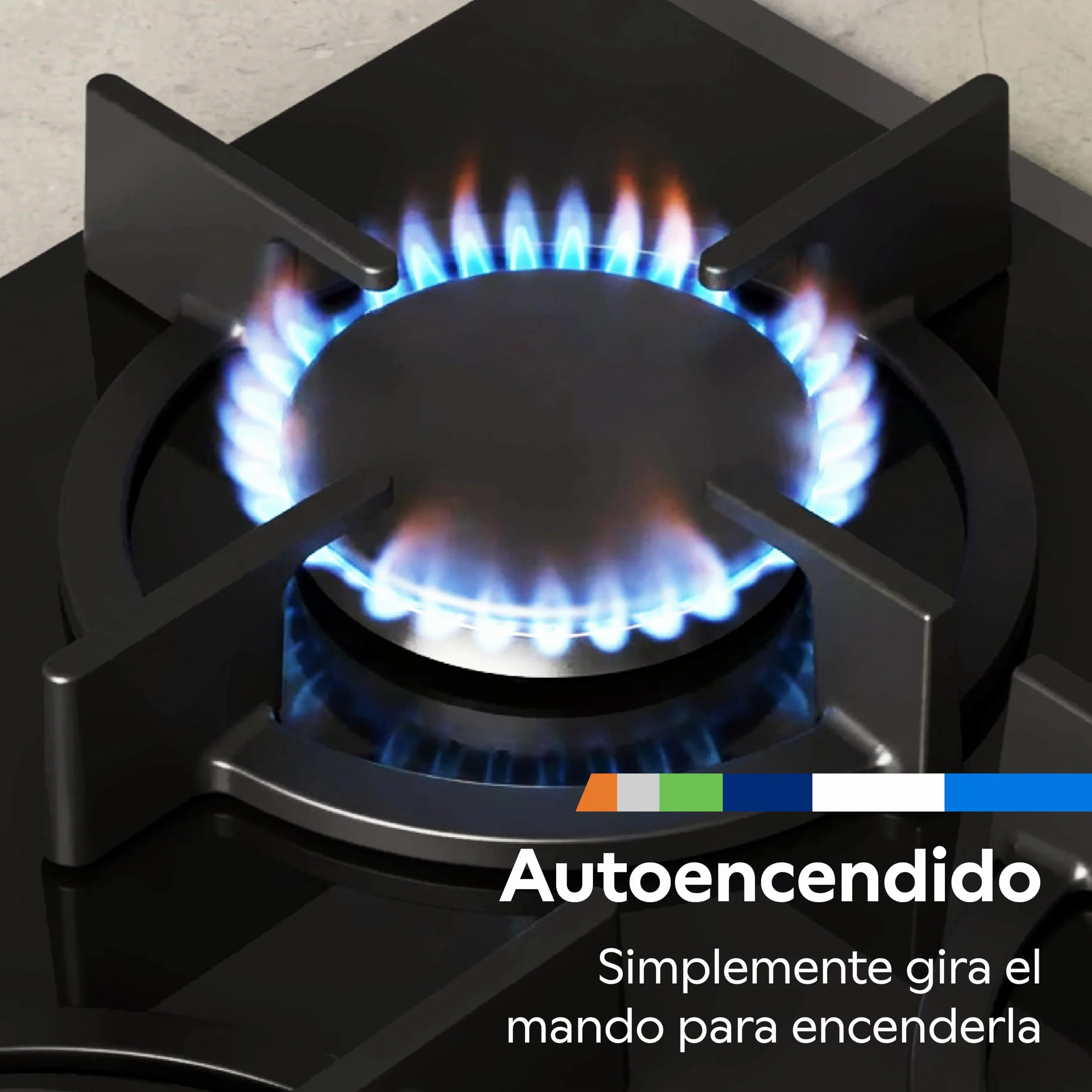 Balay – Placa de Gas, 3 fuegos, Seguridad GasStop, blanco, 3ETX463BB
