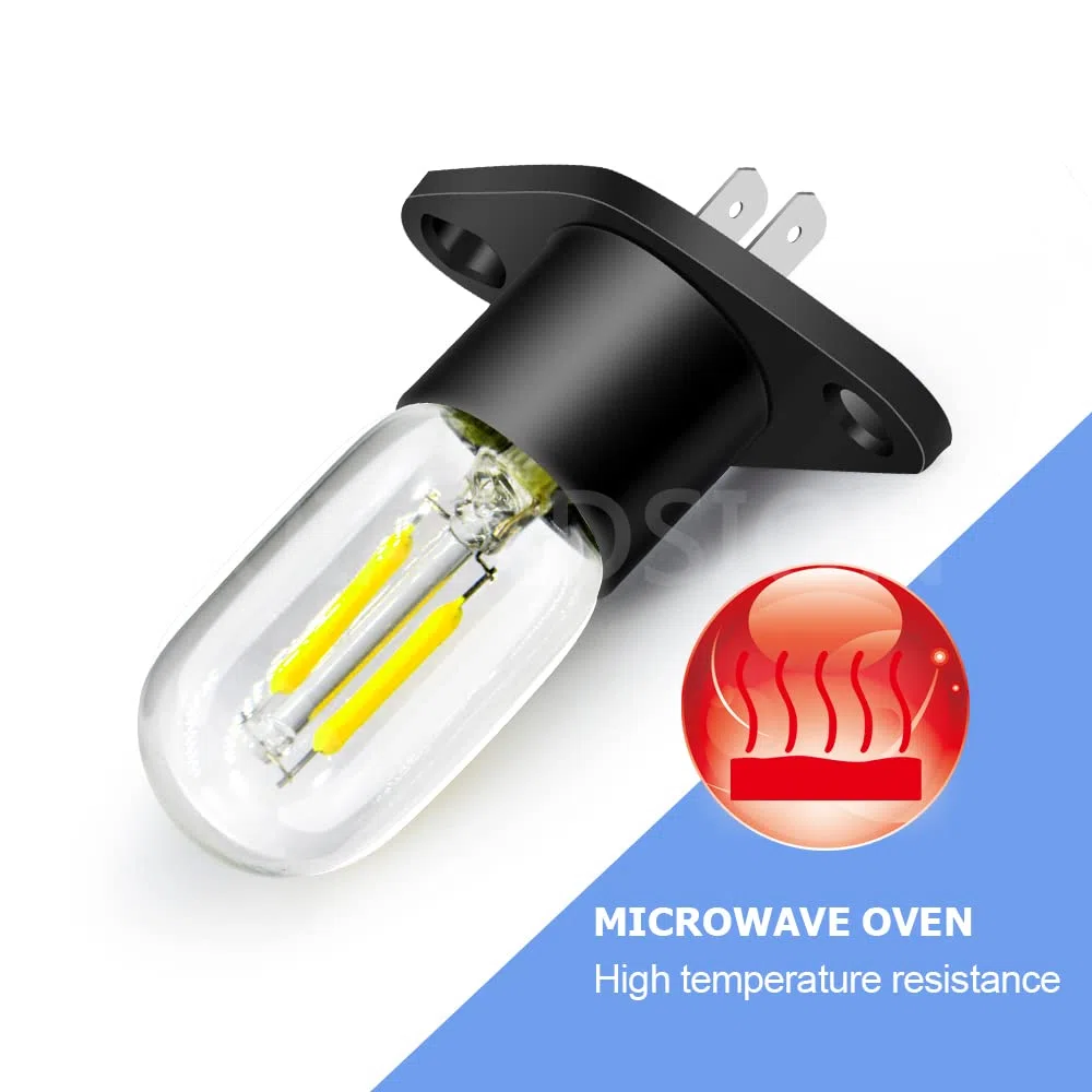 Ruiandsion Z187 - Bombilla para microondas T170, base de terminales rectos, 240 V, 2 A, 25 W, bombilla LED para microondas universal, color blanco