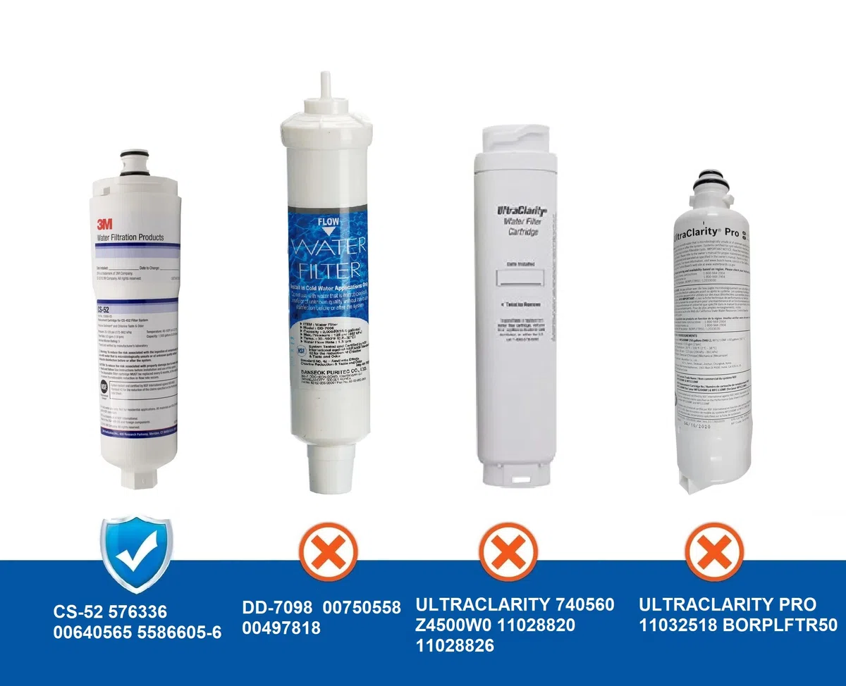 AL-052CS Compatible Fridge Water Filter With Bosch Siemens Neff CS-52 640565 5586605