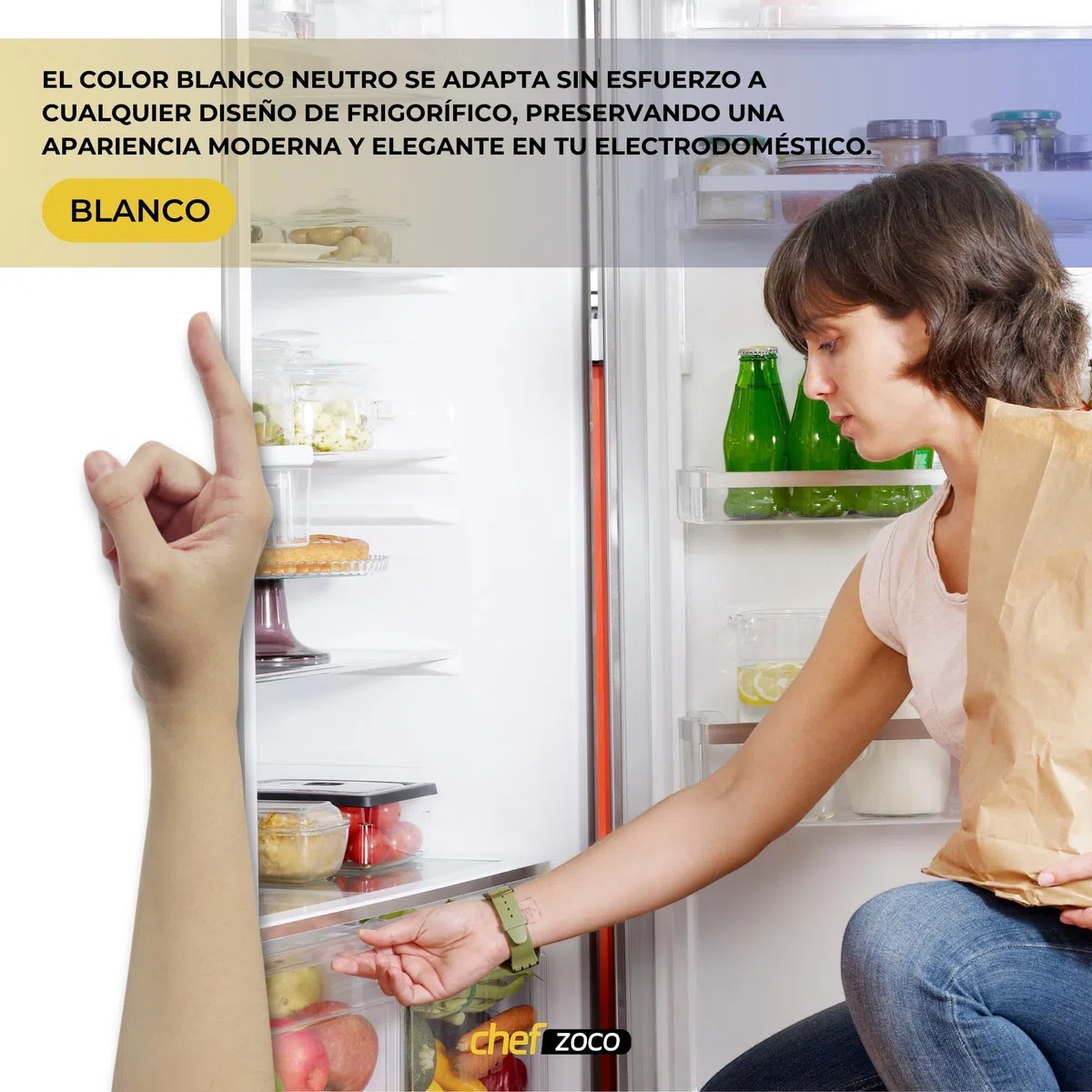 CHEFZOCO Tirador Puerta frigorífico y congelador, Mango frigorífico Liebher-r, Asa Nevera, Código original 7432602, Distancia entre tornillos de 24.5 cm, Longitud del tirador de 31 cm, Blanco
