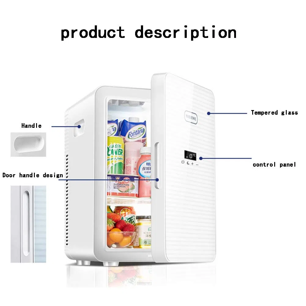 Nevera Portátil, Nevera, Personal Mini Refrigerador Compacto Se Refresca Y Calienta, 20 litros De Capacidad Freon-Free & Eco Friendly, 220V Home Y 12V Car