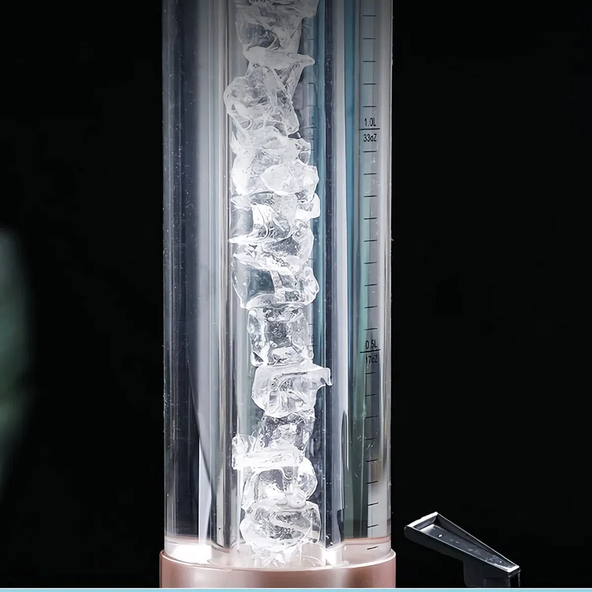 Dispensador de Torre de Cerveza Torre de cerveza de 4 L con carámbano de acero inoxidable extraíble, dispensador de bebidas for limonada, té, agua fría vino de cerveza y más, negro Torre Cerveza/Dispe