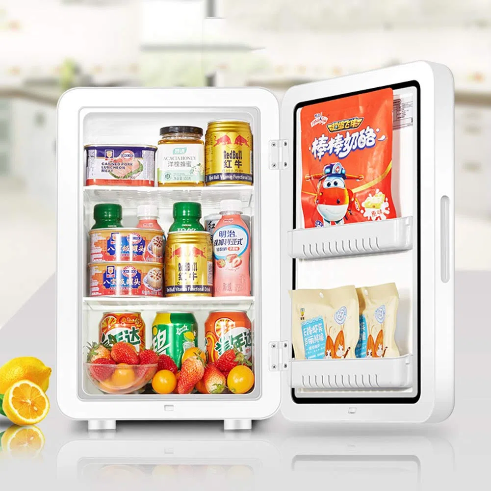 Nevera Portátil, Nevera, Personal Mini Refrigerador Compacto Se Refresca Y Calienta, 20 litros De Capacidad Freon-Free & Eco Friendly, 220V Home Y 12V Car