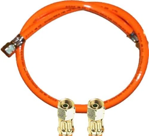 Manguera de gas propano 2 x 1/4" izquierda (80 cm) – Estándar (PVC) (para roscas exteriores con 12-13 mm aprox.)