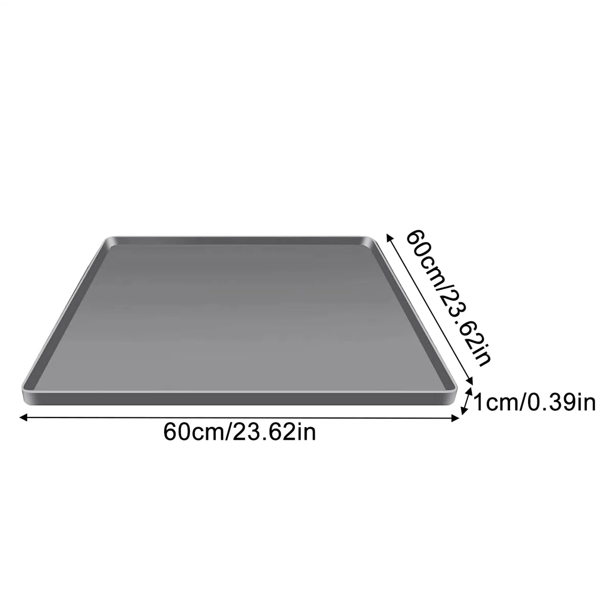 Alfombrilla Antiderrames para Pequeña | Bandeja Silicona 60x60cm | Absorbe Condensación y Protege Suelos | Borde Elevado | Uso en Cocina, Dormitorio y Apartamento