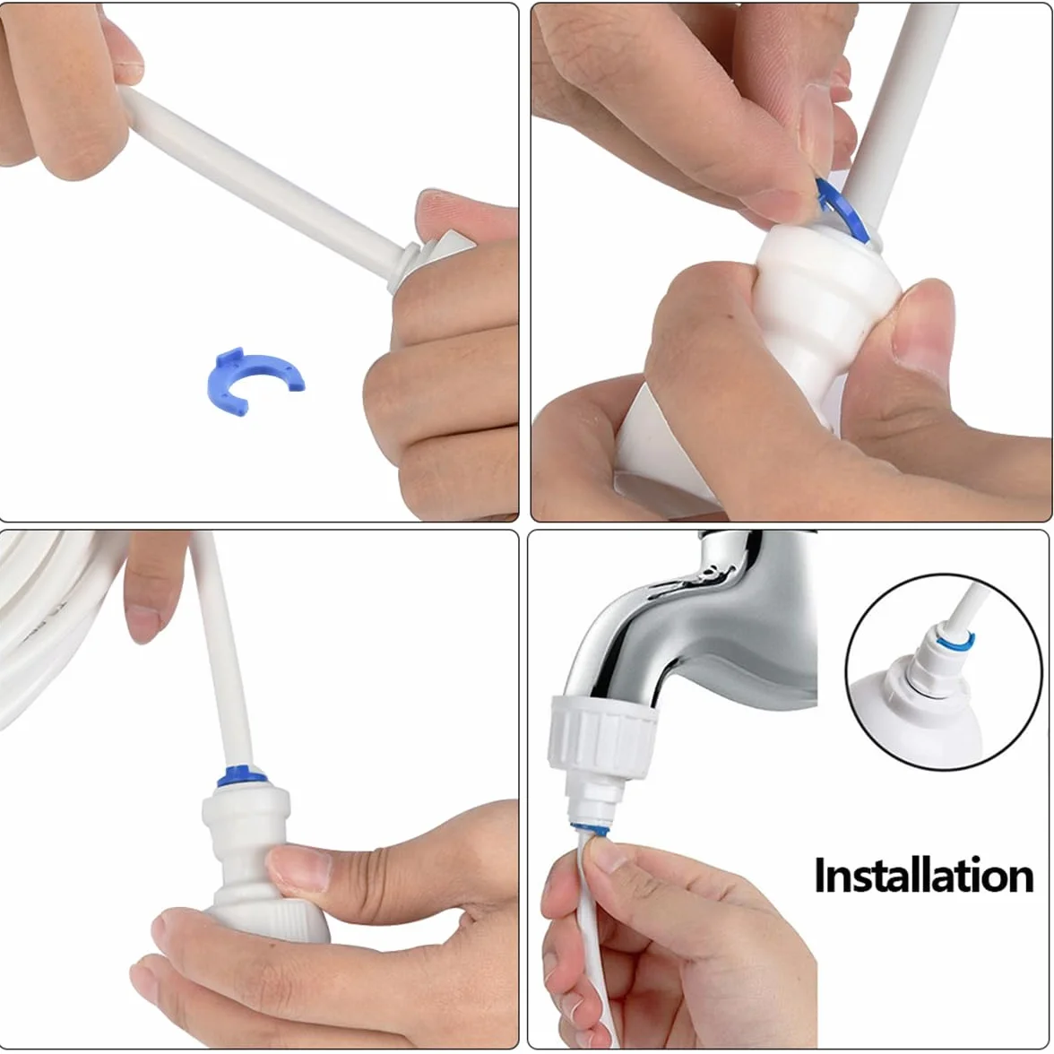Tubo de suministro de agua de 15 m y kit de conectores de nevera, conector de tubería de agua para nevera, para refrigerador doble de estilo europeo (tubo de 1/4 pulgadas)