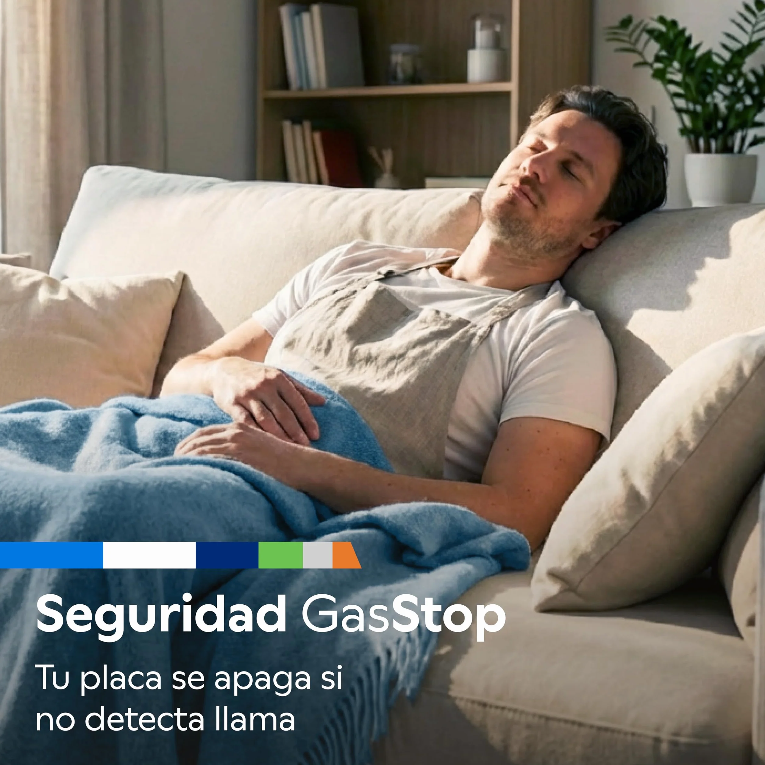 Balay – Placa de Gas, 3 fuegos, Seguridad GasStop, blanco, 3ETX463BB