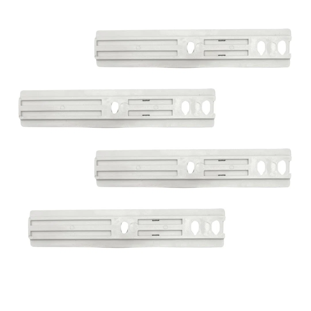 Deslizadores de puerta de refrigerador integrados: kit de deslizadores de puerta de refrigerador integrado con soportes, clips, kit de montaje universal para frigoríficos integrados, fijación a