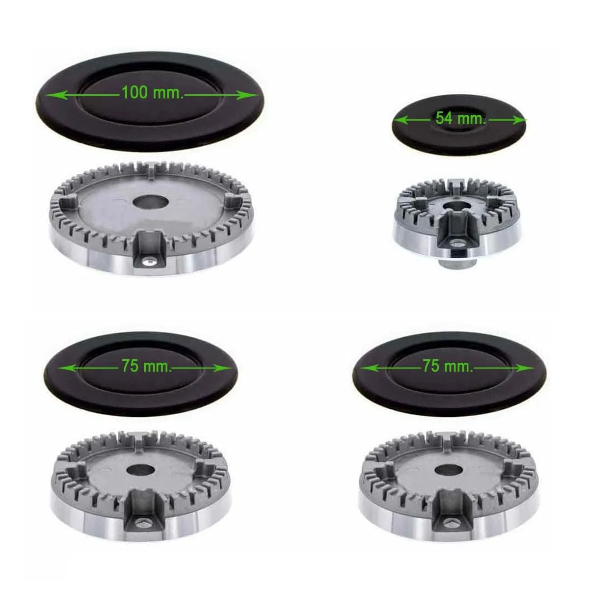ELECTROTODO Quemadores Compatible con Cocina Teka, Fagor y Balay (tapeta+base).