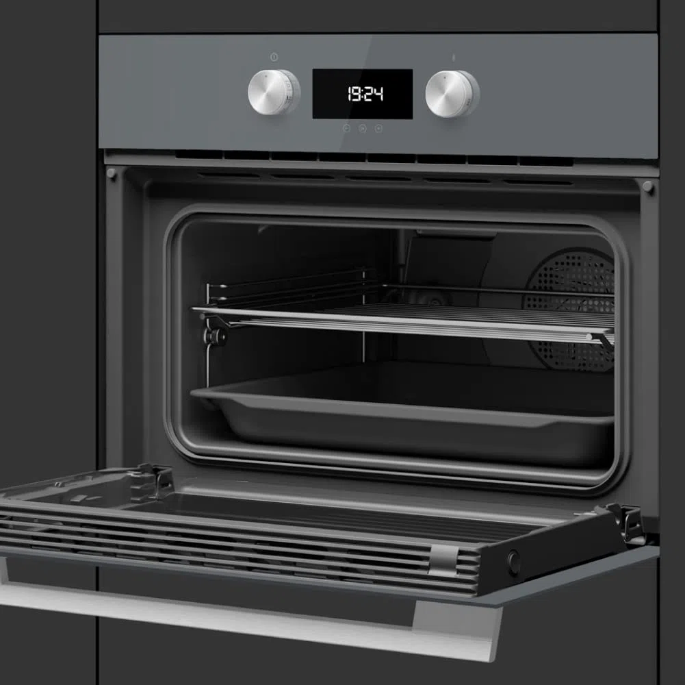 Teka HLC 8400 - Horno Compacto de 45 cm, Urban Colors Edition, Multifunción SurroundTemp, 9 Funciones de Cocinado, Sistema HydroClean PRO, Color Cristal Stone Grey