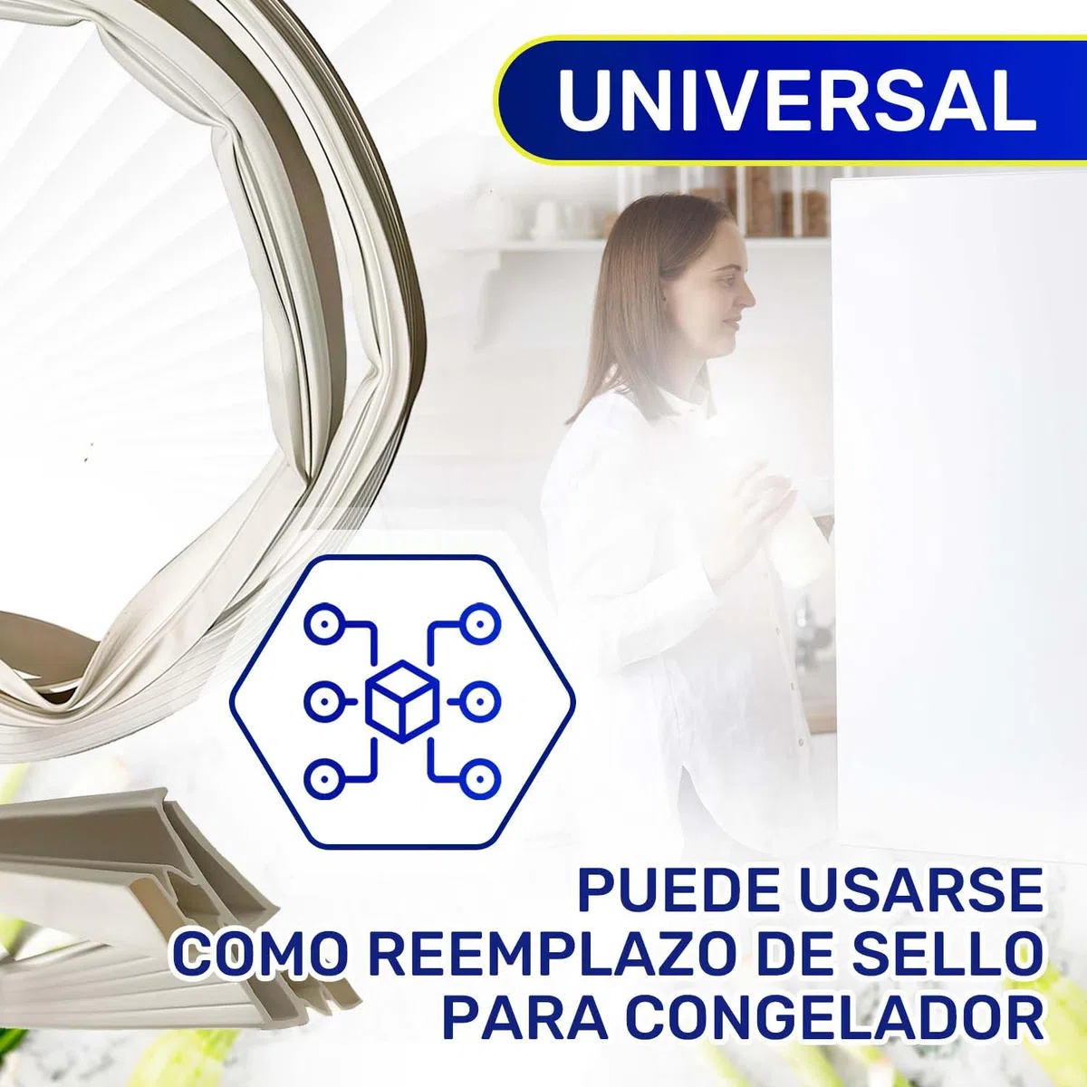 Junta Puerta Frigorifico de 2 m Apta para Congelador Fabricada en PVC Flexible - Garantía de 10 Años - MONTERAL